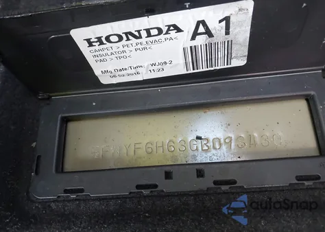 2016 Honda Pilot Ex-L z USA, uszkodzony, nr VIN 5FNYF6H63GB093430